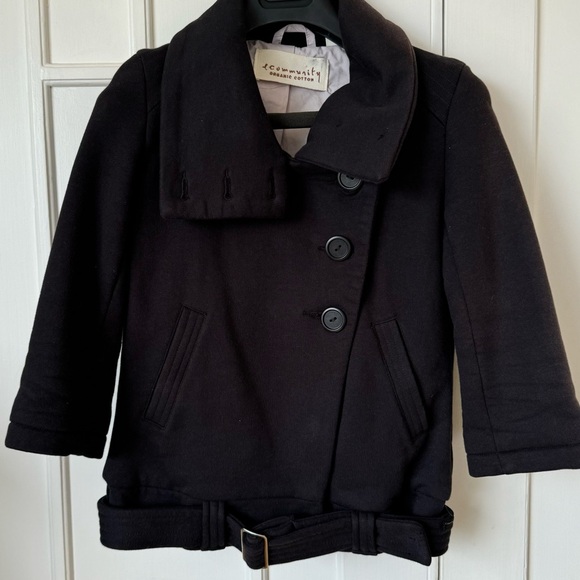 Anthropologie Community Aritzi Moto Bomber Jacket Sz S Organic Cotton Black - Picture 7 of 16